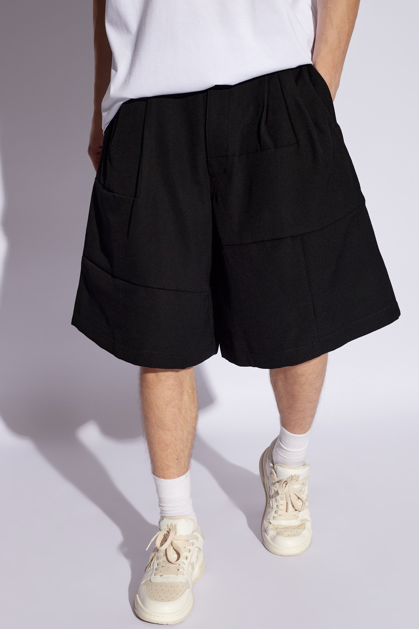 Black Wool shorts Comme des Garcons Shirt SchaferandweinerShops Anguilla crimson shorts i jersey